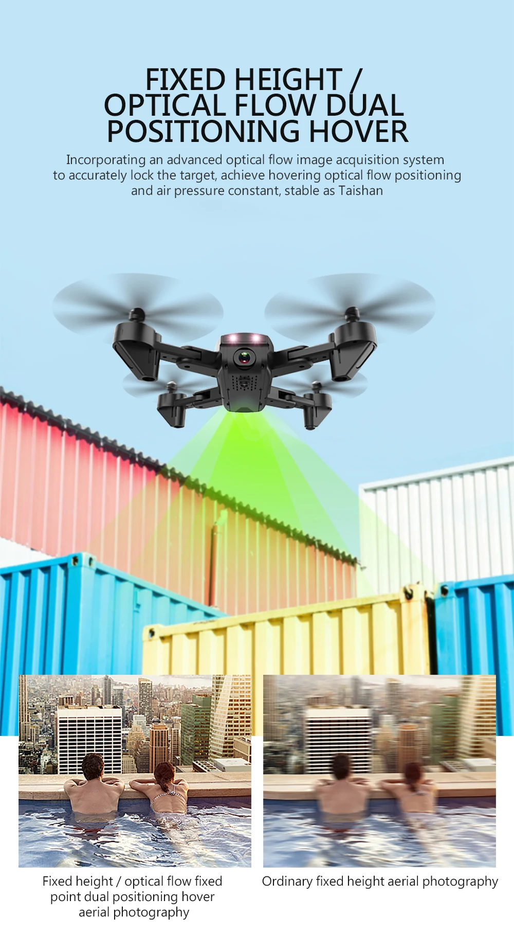 HY107 Дроны с камерой широкоугольный HD двойной камерой Дрон Wi-Fi FPV высота удерживайте за мной складной RC Квадрокоптер с камерой