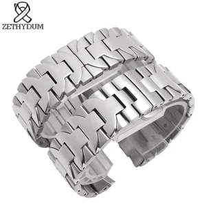 Браслет из нержавеющей стали для мужских часов, металлический серебристый ремешок для Panerai PAM111 PAM441, 22 мм 24 мм