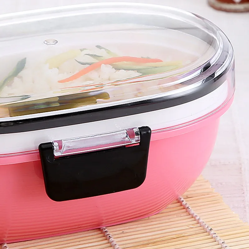 Конфеты Цвета езду школы Bento Коробки для обедов с ложкой Посуда сервиз в
