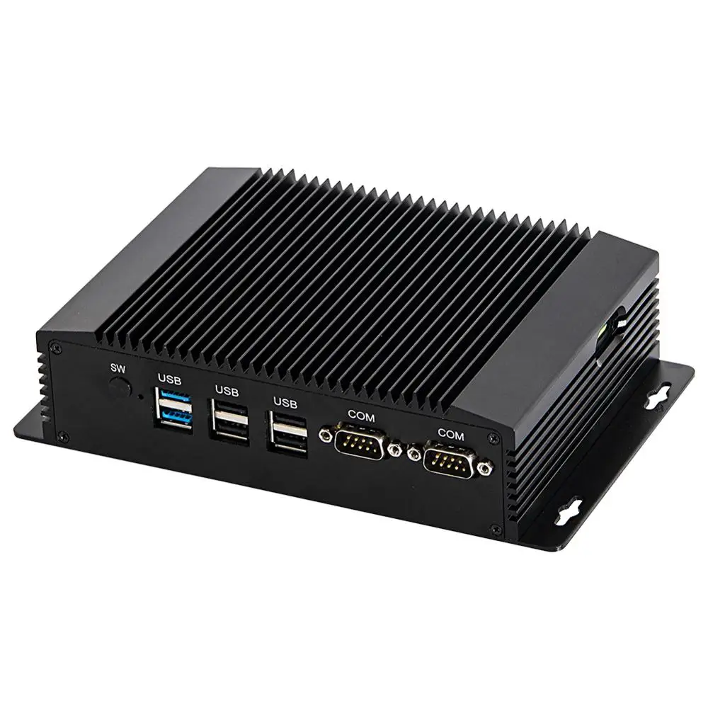 Безвентиляторный промышленный ПК мини компьютеры IPC Windows 10 Intel J1900 [HUNSN BM18]