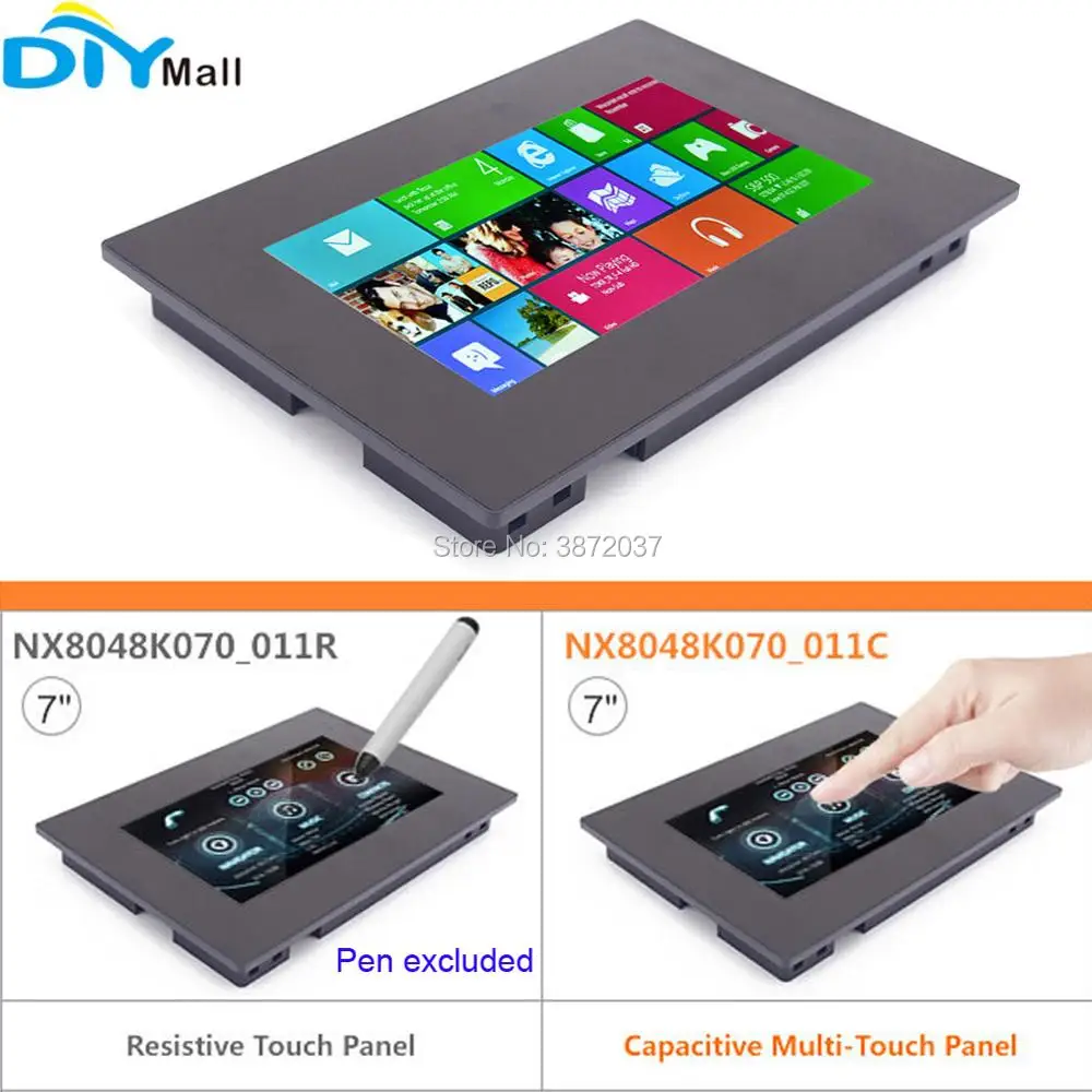 

7.0" 7inch Nextion Enhanced HMI LCD Display Module Resistive Touch Capacitive Multi-Touch Panel with Enclosure NX8048K070-011R/C