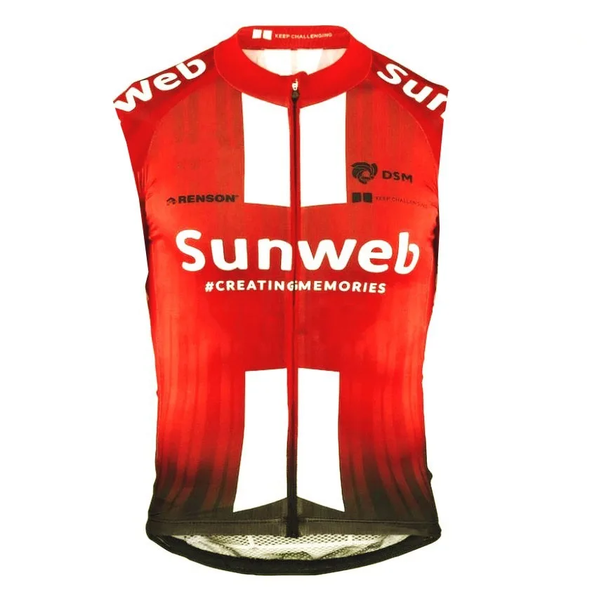 pro team sunweb ветрозащитный велосипедный жилет с 3 карманами дышащий летний без рукавов MTB Ropa Ciclismo windstopper maillot gilet