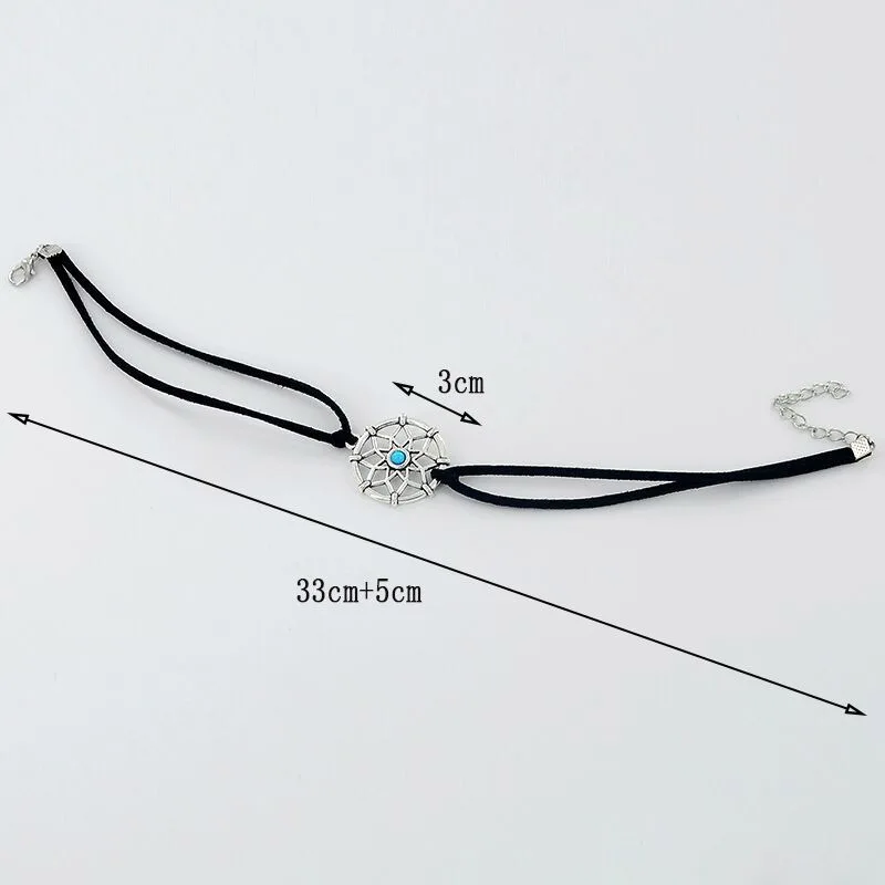 Hot New Black Velvet Chain Dream catcher Shape Choker Short Clavicle Necklace | Украшения и аксессуары