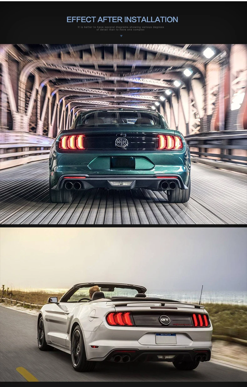 Автомобильный Стайлинг для Ford Mustang задние фонари светодиодный фонарь- mustang США/Европейская версия задний фонарь с динамическим сигналом поворота