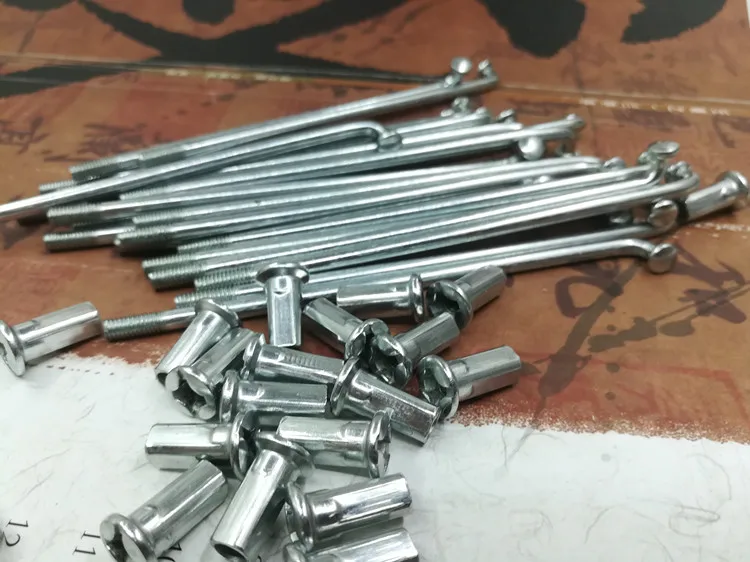 Оптовая продажа 40 шт./лот серебристые спицы для электрического велосипеда 8 г