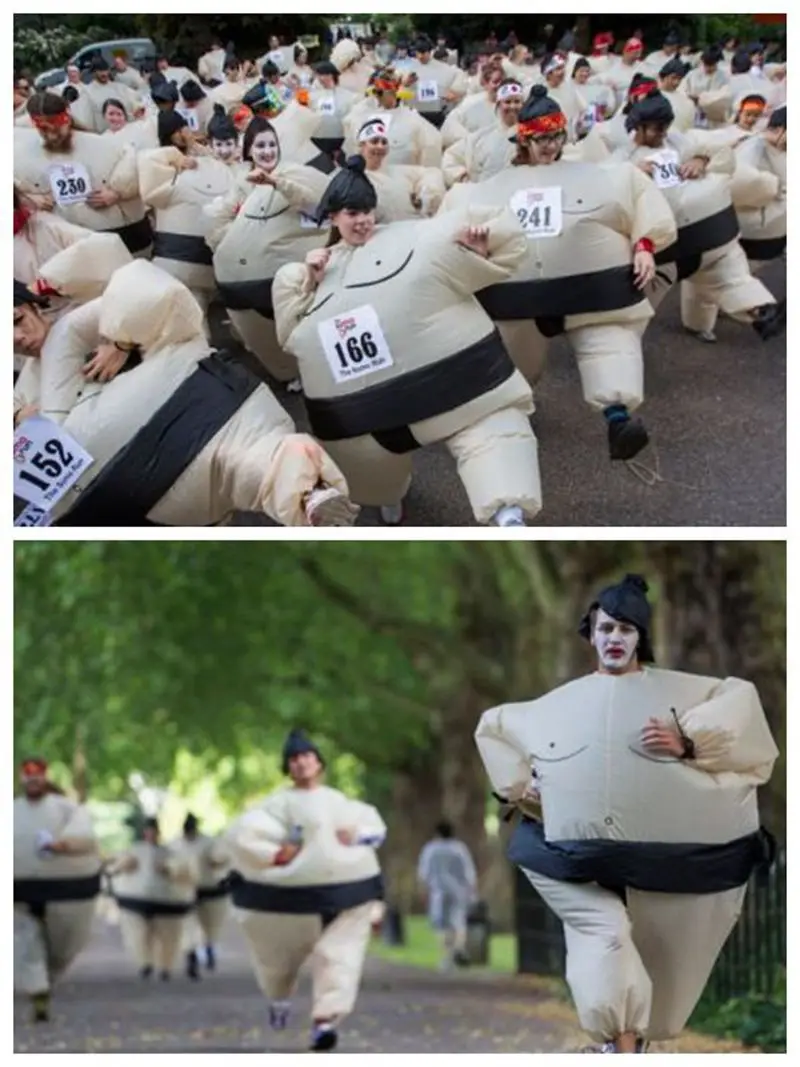 Костюм для косплея взрослых и детей сумо борец Забавное платье на Хэллоуин