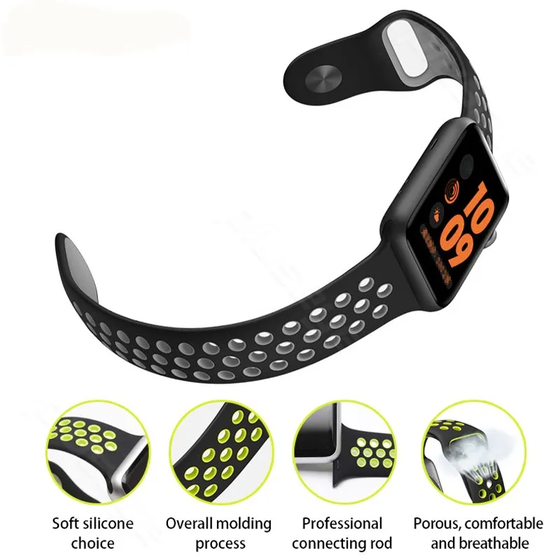 42mm 38mm S L Size Silicone Sport Colorful Watch for Apple Smart Bracelet iwatch Collection men/woman | Электроника