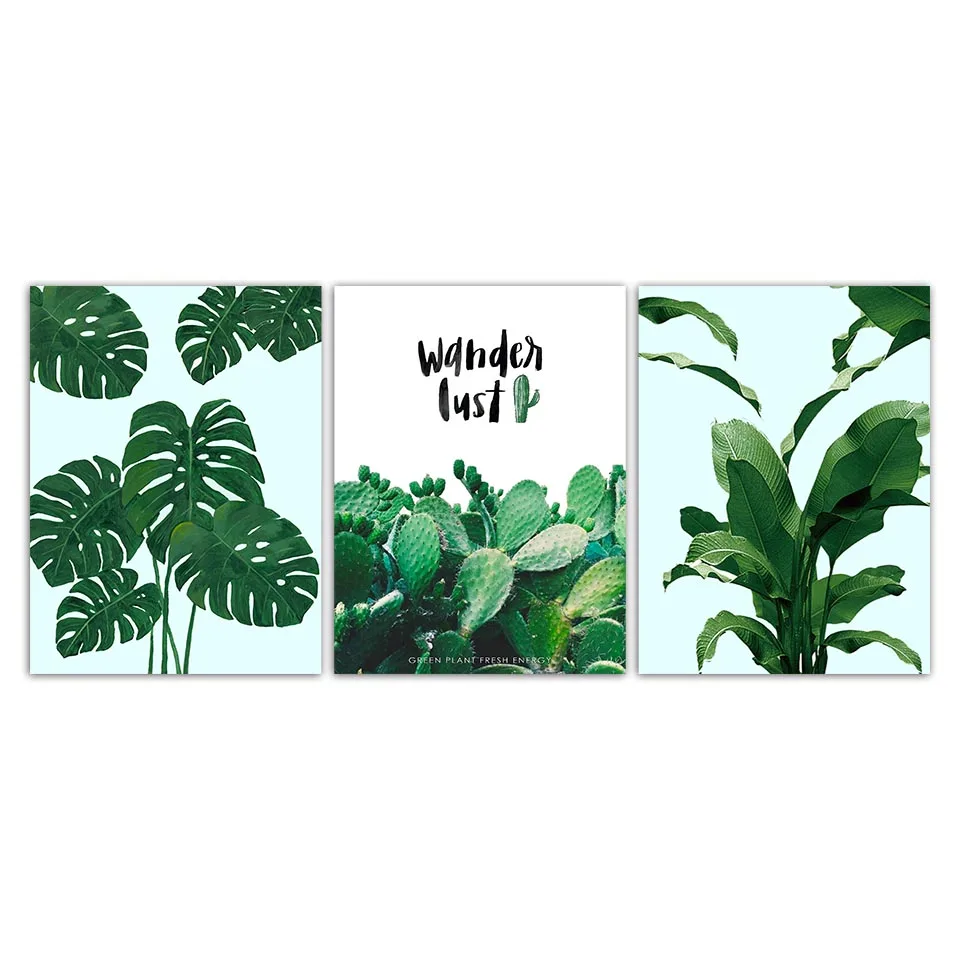 

Scenery Plants Cactus Leaf No Framed Wall Picture Modern Art Watercolor Canvas Prints Poster Home Decor Painting For Living Room