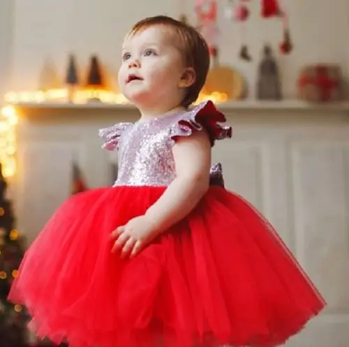 Kid Girl Summer Sequin Tulle Princess Dress Clothes Flower Baby Girls Dresses Kids Prom Pageant Party Formal Tutu | Детская одежда и
