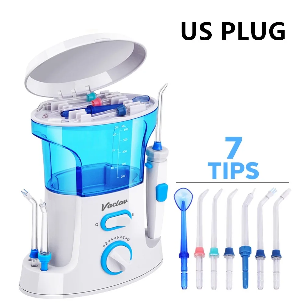 White US Plug Зубная нить ирригатор для полости рта вода зубная нить водяная нить ирригация полости рта Отбеливание зубов стоматологические инструменты стоматолога - Color: White US Plug