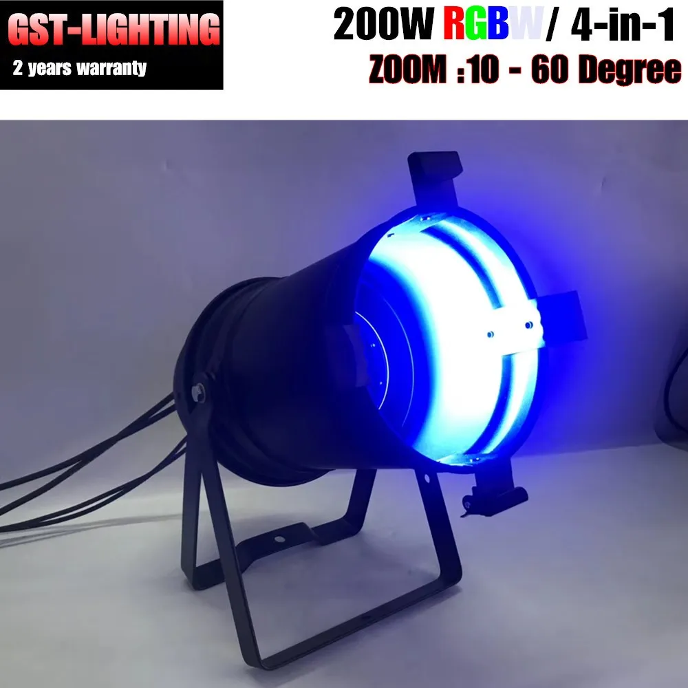 ZOOM 15 50 градусов 200 Вт RGBW 4 в 1 монолитный блок светодиодов Par Light 3200K 7500k Stage DMX|Эффект