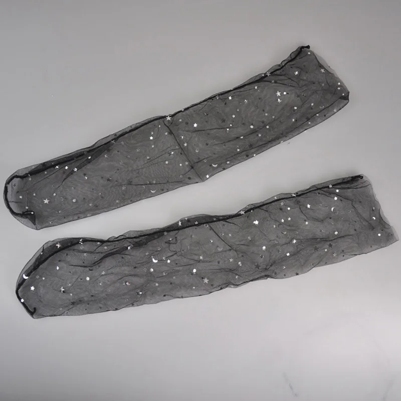 Летние женские носки ультратонкие модные шелковые с кристаллами льда милые