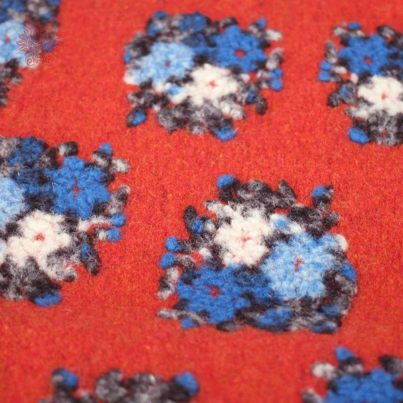 Дизайнер Американский стиль красный синий цветочный жаккардовые кашемир