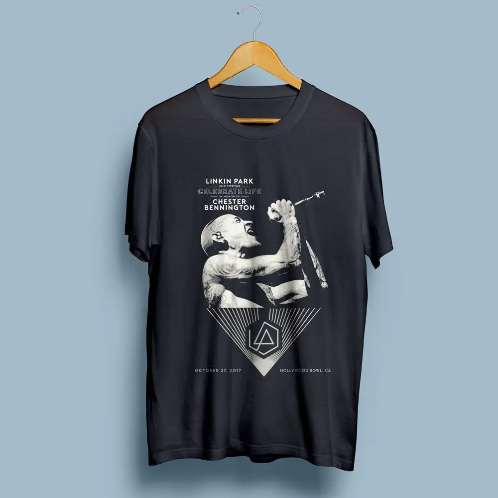 Футболка отличное качество Хлопковая мужская Linkin Park &amp Friends дань Chester Tour 2018 S-XXXL