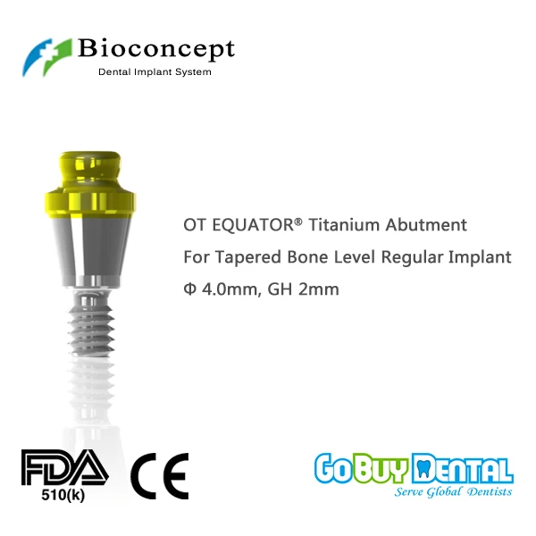 Абатмент титана OT EQUATOR для регулярного импланта Bioconcept BV D4.0mm GH 2mm(338220-1)