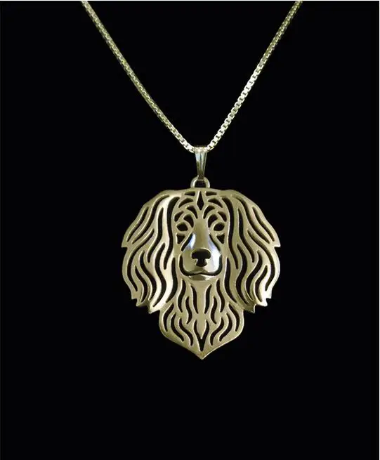 Уникальное ожерелье со спаниелем ручной работы для женщин ювелирное изделие