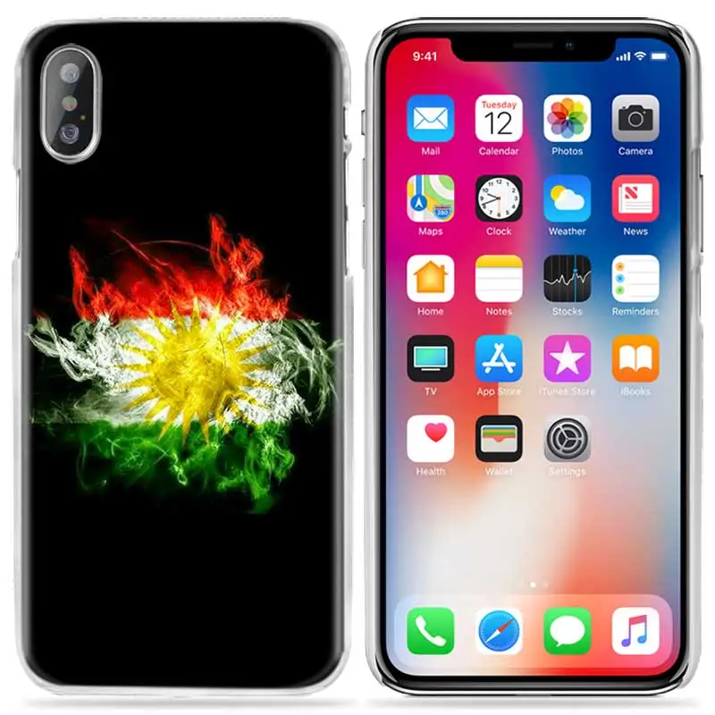 02 Чехол Kurdistan с флагом львом для iPhone XS Max XR X 10 7S 8 6 6S Plus 5S SE 5 4S 4 5C Прозрачный жесткий пластиковый чехол для телефона 11 - Цвет: 02