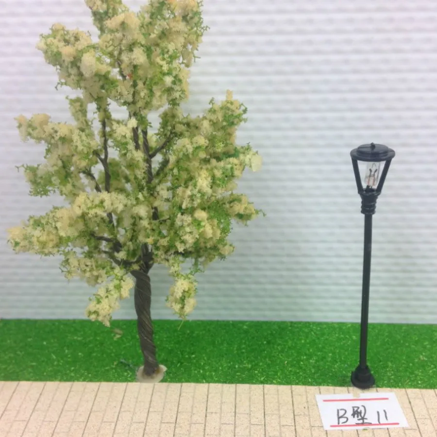 10pcs Single Head Scale Lampposts Train N Lights Model Street Lamps Building |