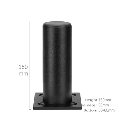 4 шт. H6-30cm регулируемые Сменные ножки для мебели, опорные ножки из алюминиевого сплава для шкафа, дивана, телевизора, шкафа, ножки серебристого/черного цвета - Цвет: Black 15cm