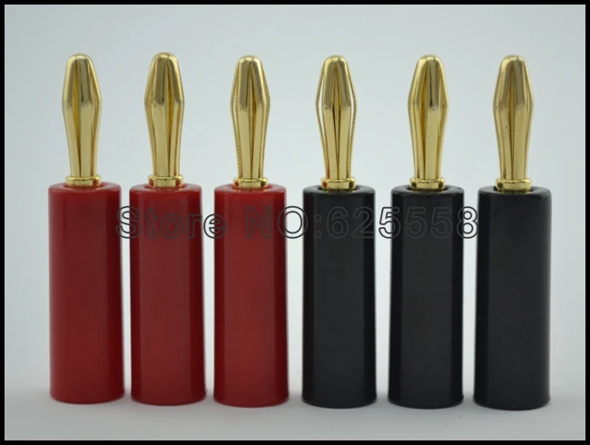 Hifi audio 8 шт./лот динамик банановые штекеры 24K позолоченный адаптер разъем аудио