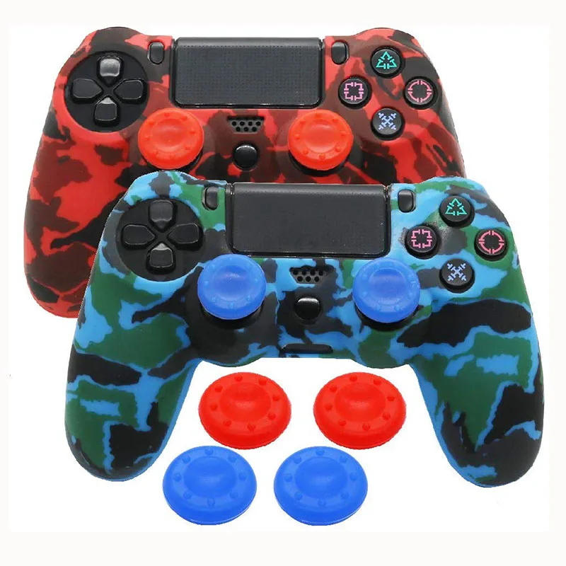 2 набора силиконовый чехол для контроллера PS4 нескользящий Силиконовый защитный