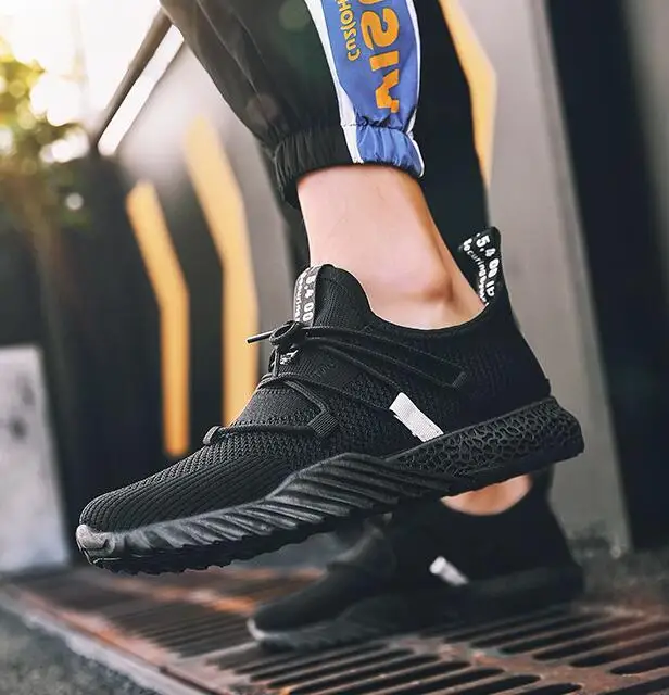 Новинка года; сезон весна-лето; Мужская обувь из ткани Flyknit; координатная сетка; дышащая уличная трендовая Спортивная повседневная обувь; Мужская обувь; кроссовки; лоферы