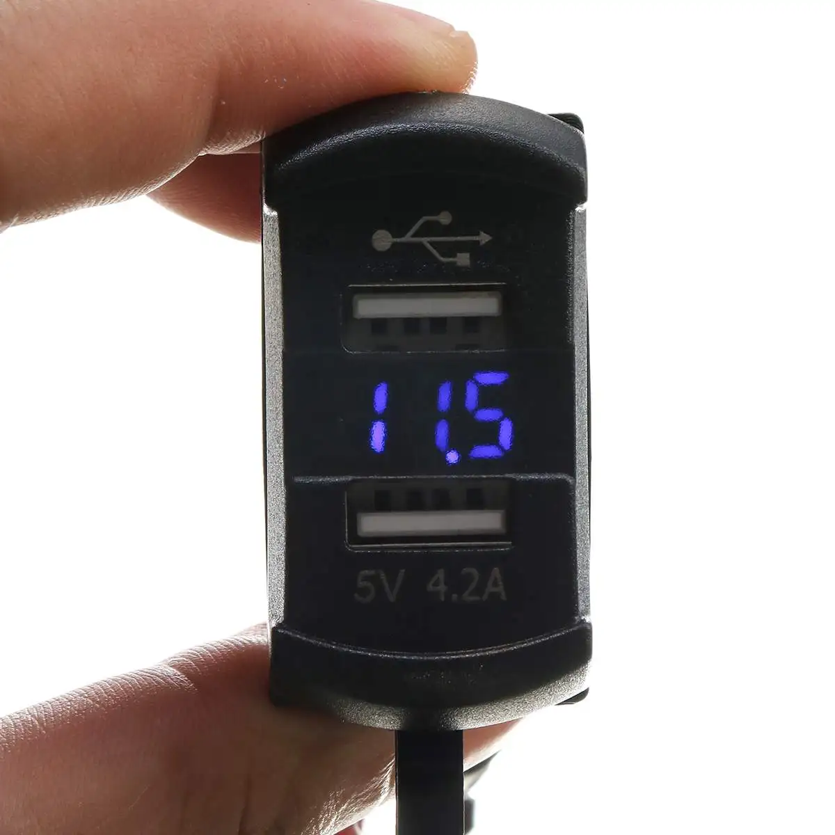 12 В синий/красный светодиодный USB зарядное устройство с подсветкой кулисный переключатель для Polaris RZR Ranger 900 1000 RZR900 Цифровой вольтметр синий светодиодный свет