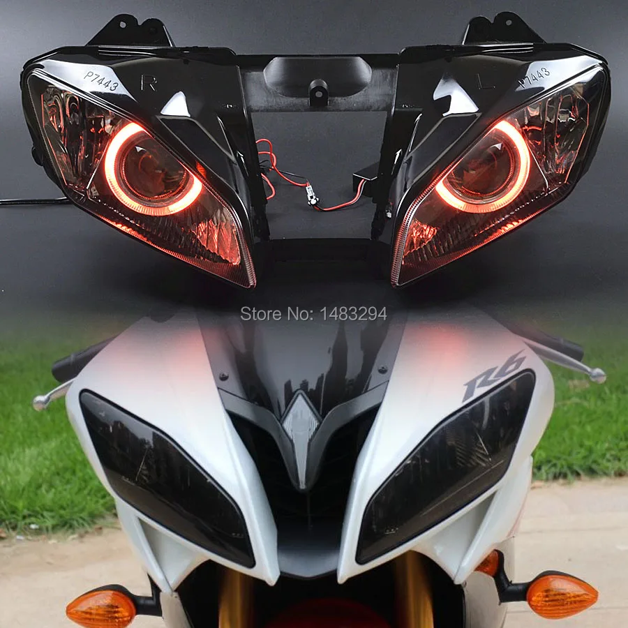 R6 08 15 Red Angel Custom проекторная фара HID в сборе подходит для Yamaha YZF 2008 2015|custom projector