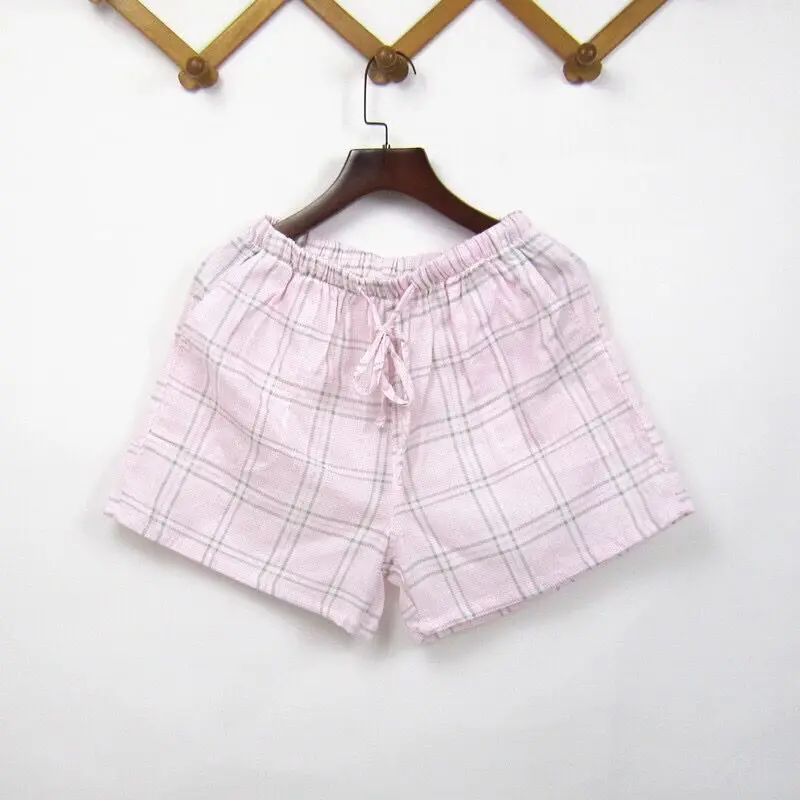 Woman 014 Various Summer Plaid Short Sleep Bottoms Women Men Sleepwear Pants Soft Home Shorts Couple Casual Pajamas Pants Beach Trousers - Цвет: Woman 014