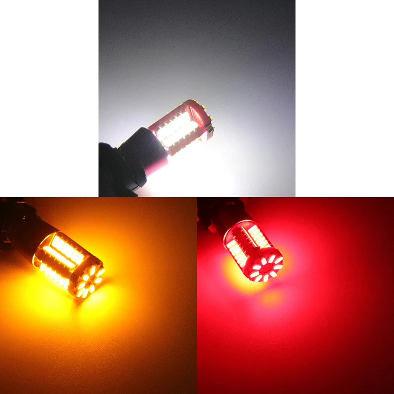1 шт. T20 7440 7443 W21/5 Вт 57 SMD 3014 Светодиодные Авто Тормозные огни для автомобиля 21/5 DRL