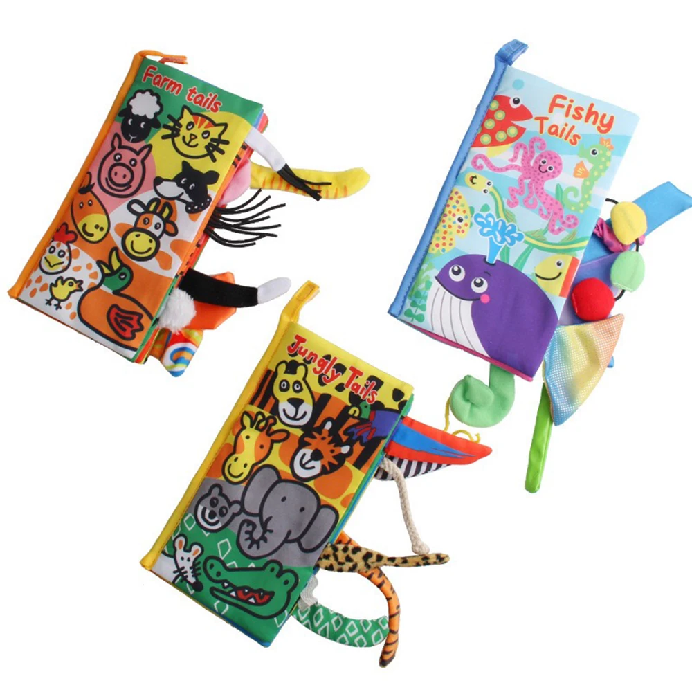 Для детей игрушки для младенцев детская Тихая Мягкая Книга с животным длинным