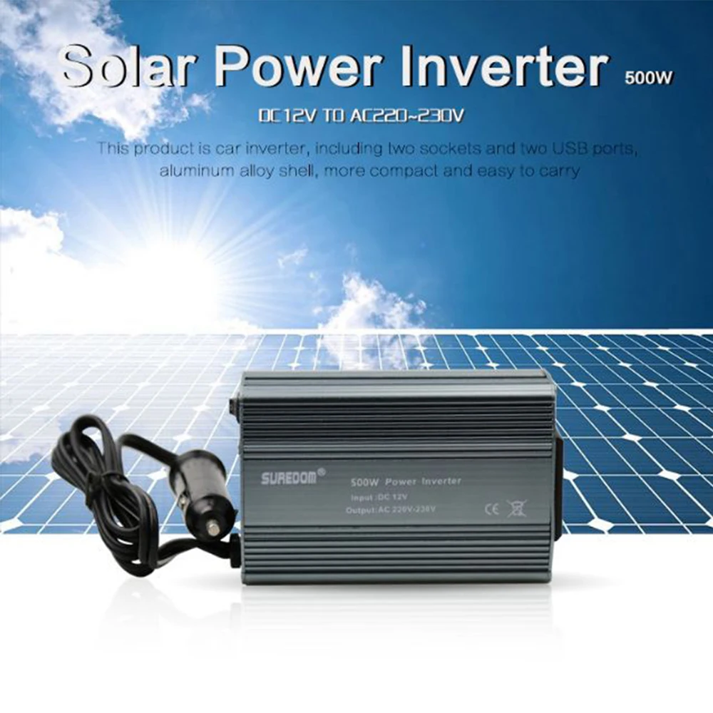 DC12V к AC220V 400 Вт портативный автомобильный инвертор двойной USB модифицированный