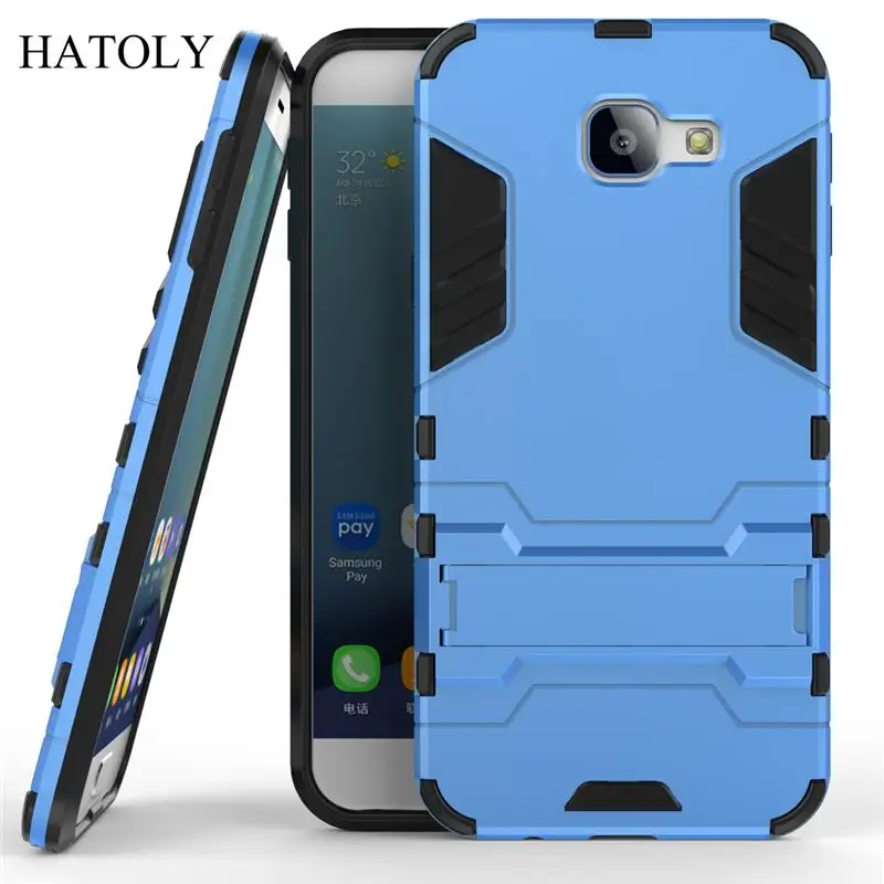Для Samsung Galaxy A8 2016 Case Робот Броня Гибридный Прочный силиконовая Резина Hard Cover
