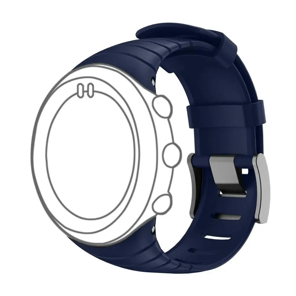 Резиновый ремешок для мужских часов Suunto Core, умные часы с металлической застежкой, маленькие и большие, для женщин и мужчин, цветной Мягкий силикон 9,5 - Цвет: H