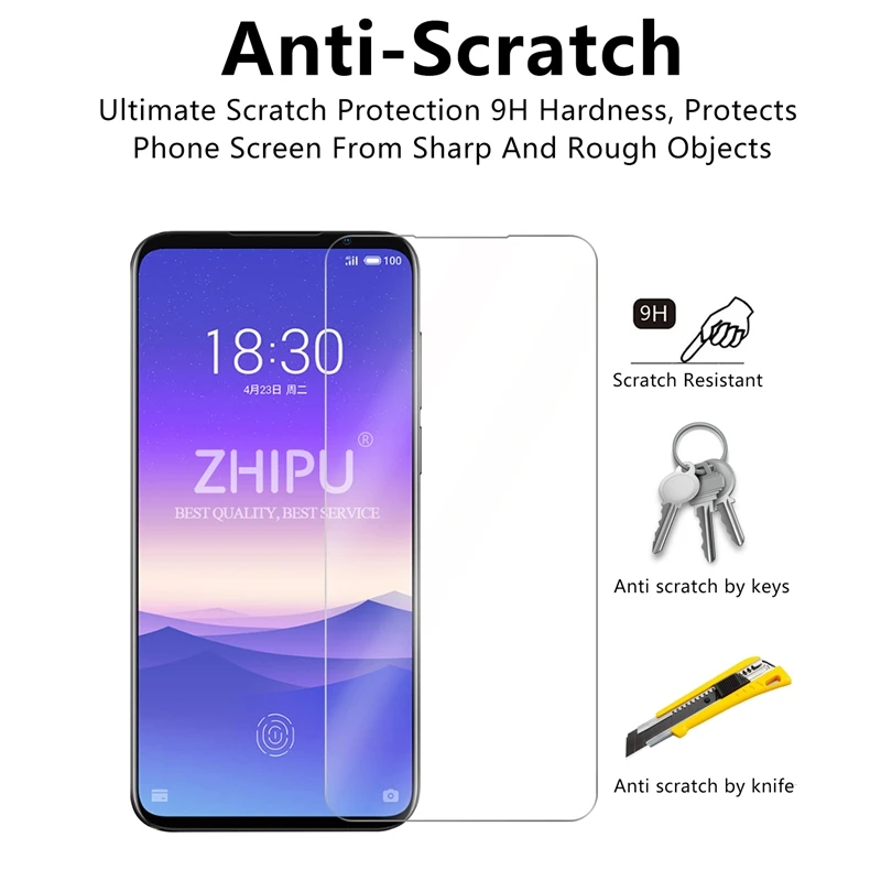 2 шт закаленное стекло для Meizu 16s протектор экрана 2.5D 9H Премиум Закаленное