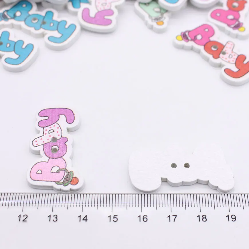 50 шт. детские деревянные пуговицы с 2 отверстиями | Дом и сад