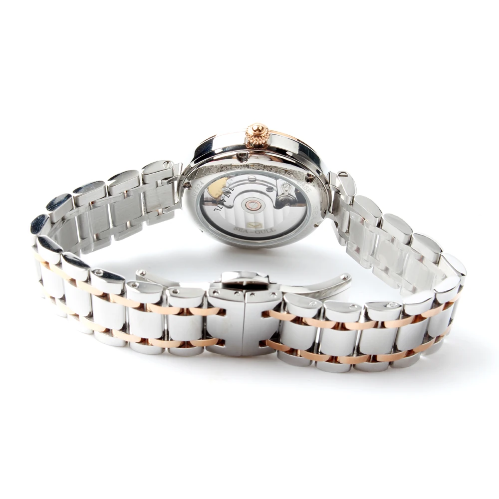 Часы Женские Двухцветные с римскими цифрами и циферблатом из перламутра 717.417L|mother