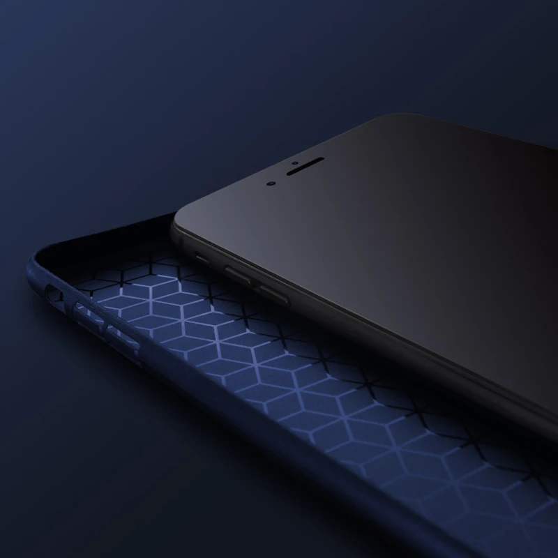 2019 Модный чехол для телефона из углеродного волокна iPhone 6 6s 8 Plus мягкий