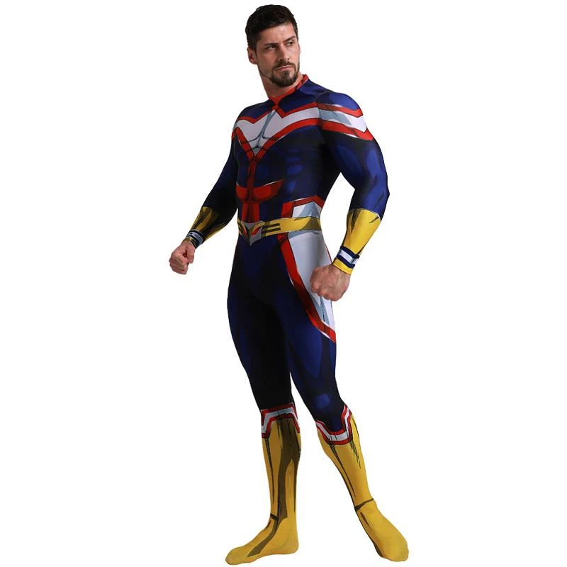 Аниме Boku No Hero Academy My Hero Academy All Might костюм косплей боевой костюм Хэллоуин зентай Детский комбинезон боди
