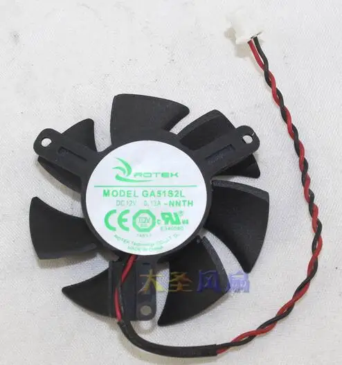 ROTEK GA51S2L NNTH 12В 0.13A 2 Линейный графический вентилятор|graphic fan|fan 2fan 12v |
