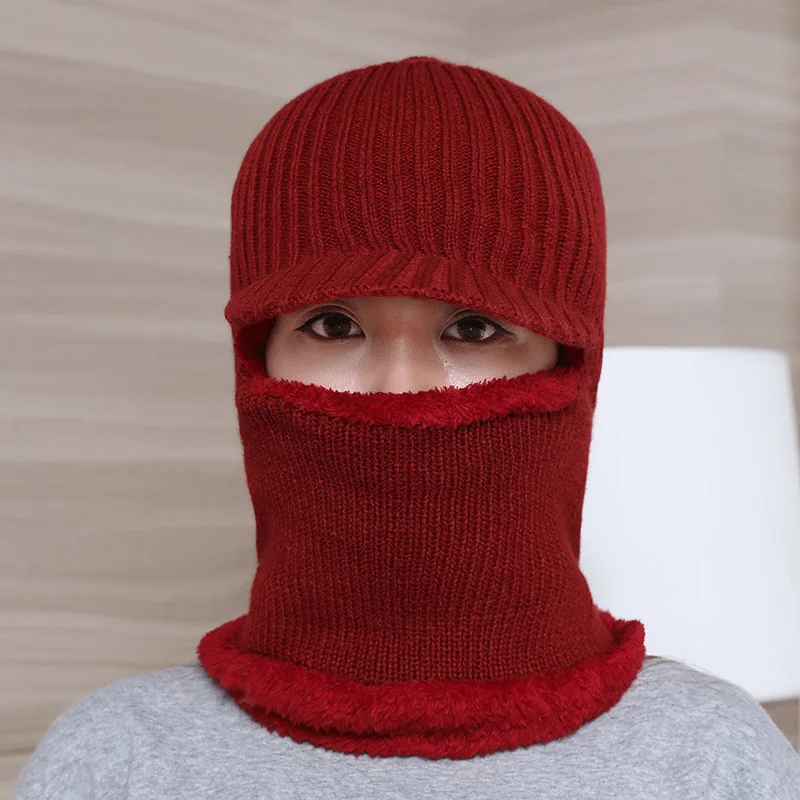 Одноцветные Универсальные женские и мужские зимние шапки skullies модные теплые
