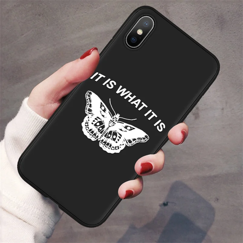 1hudie Черный чехол для телефона для iPhone 7 Plus 11 Pro XS Max XR Мягкая силиконовая задняя накладка из ТПУ чехол для iPhone X 7 8 6 6S Plus 5 5S SE матовый чехол - Цвет: 1hudie