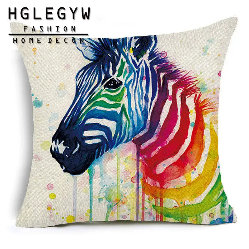 18 &quotчехол для подушки с животным принтом чехол из хлопка и льна наволочки офиса