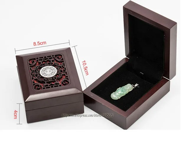 Pendant Box Высокое качество Красный окрашенные деревянные кольца коробка кулон держатель ожерелье Упаковка Чехол Коробка для ювелирных изделий браслет для хранения - Цвет: Pendant Box