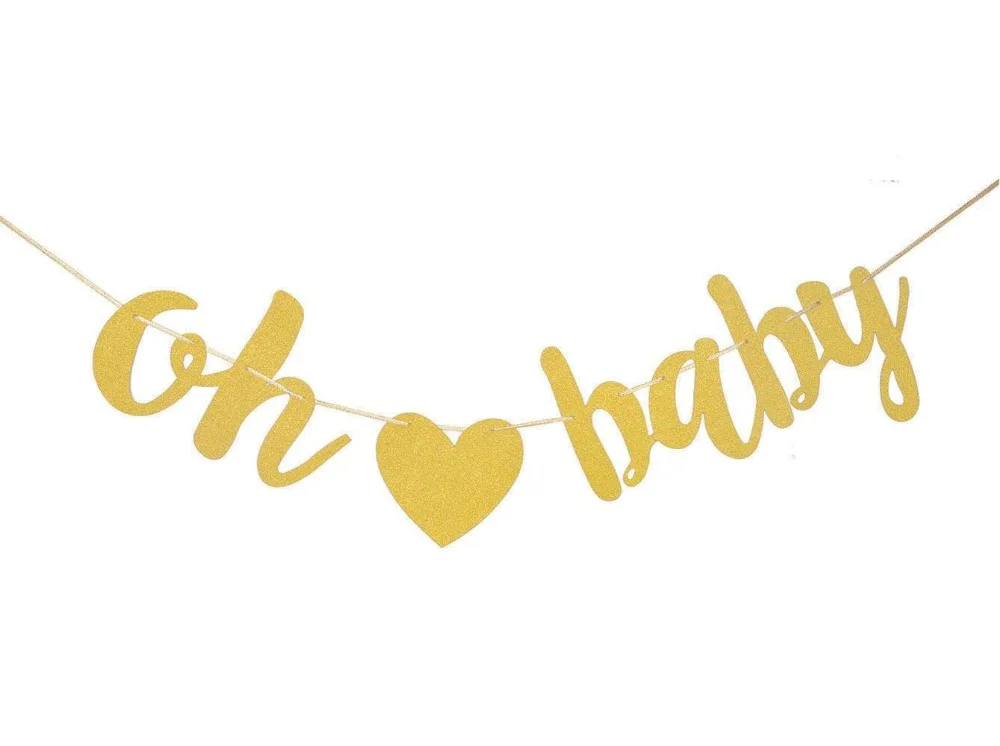 Детские украшения для душа нейтральный декор натянутый баннер (OH Baby) и 9 шт.