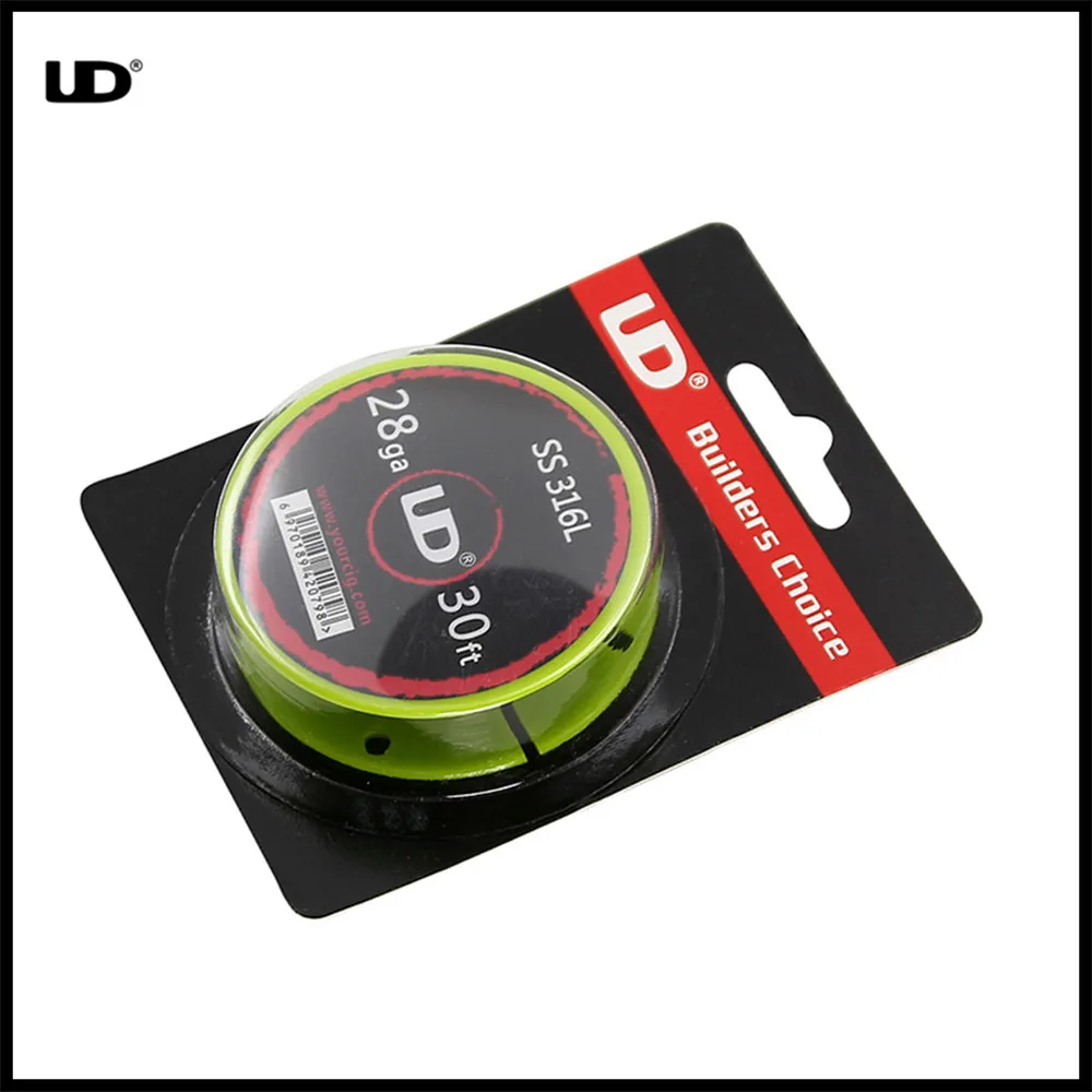 YOUDE UD ss316l Провода Нержавеющая сталь DIY катушки 24GA 26ga 28ga 30ga 32ga VAPE Отопление