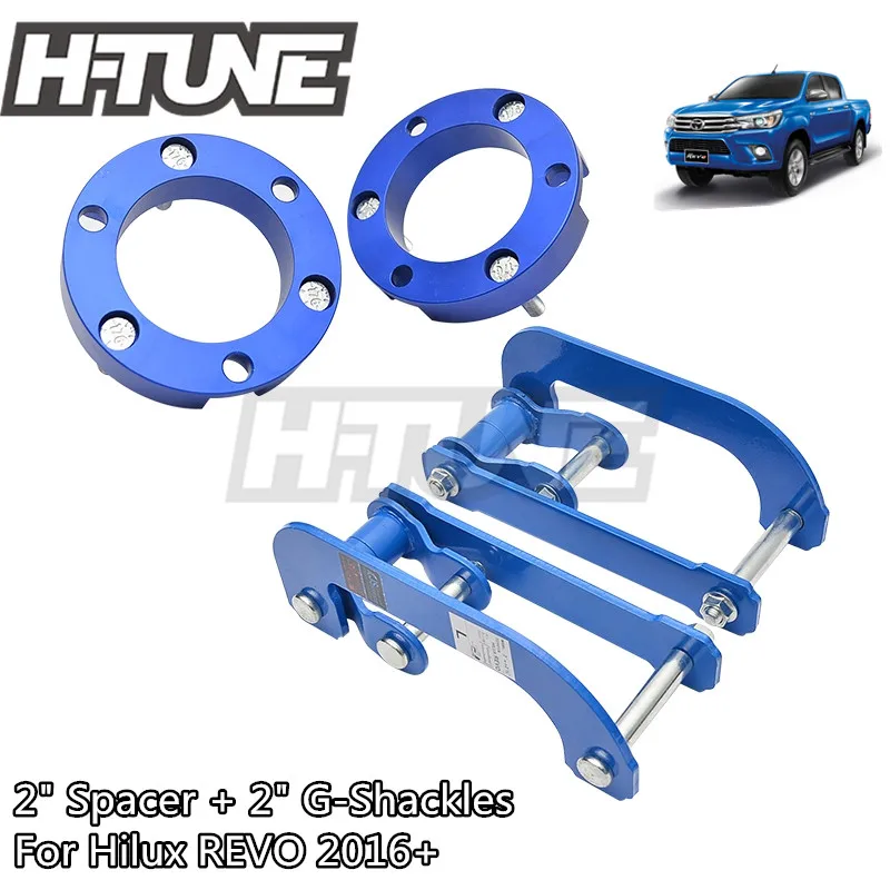 H-TUNE 4x4 аксессуары расширенный " передняя распорка и Задняя листовая пружина g-скобы подъемные Комбо Комплекты для Hilux REVO