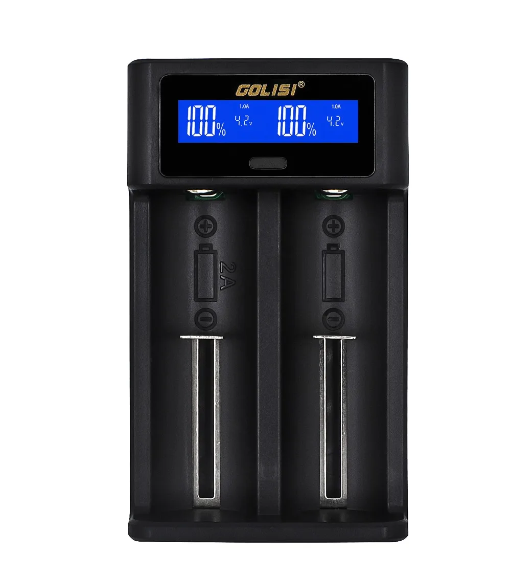Golisi 2 шт. S35 IMR 21700 3750 мАч E-CIG аккумуляторная батарея для VAPE с goliisi i2 Смарт зарядное устройство ЖК-дисплей 2A Быстрая зарядка