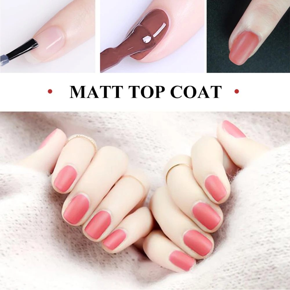 

MIZHSE No Wipe Top Base Coat Matte Top Transparent Gel Nail Polish UV LED Nail Primer Builder Fingernail Gel Varnish Lacquer