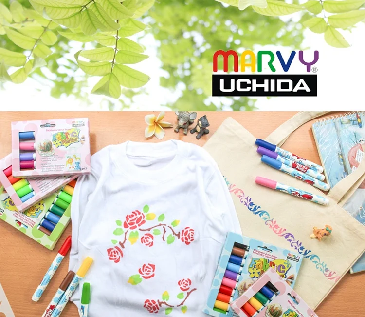 Marvy маркеры для ткани ручки 30 цветов Ткань краски искусство маркеры набор ребенок безопасный и нетоксичный DIY граффити краски ing одежда